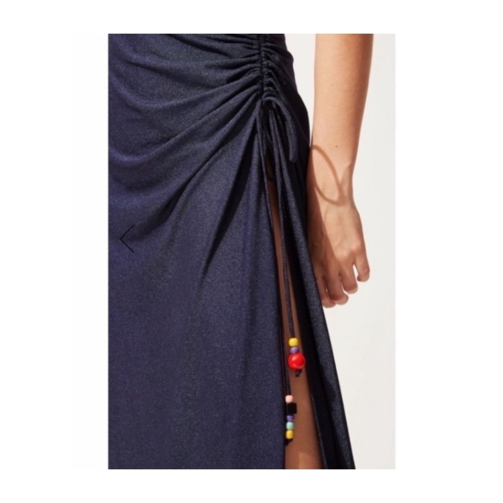 Solid & Striped Drawstring Skirt- Large. - Picture 4 of 9